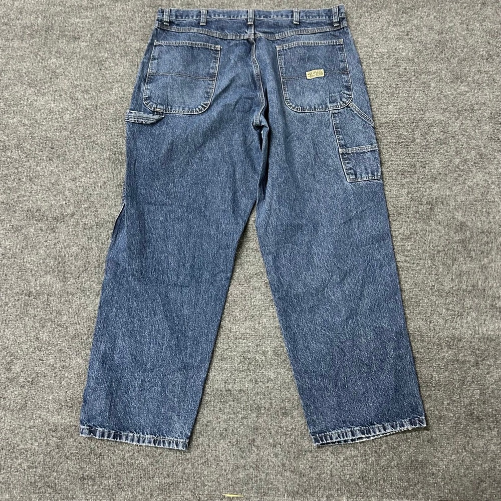 Wrangler Jeans Mens Size 36 Blue Carpenter Relaxed Fit Workwear Denim Utility